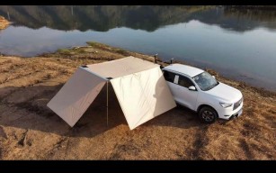 Тент-маркиза 2м х 3м с 2-мя боками в алюминиевом корпусе